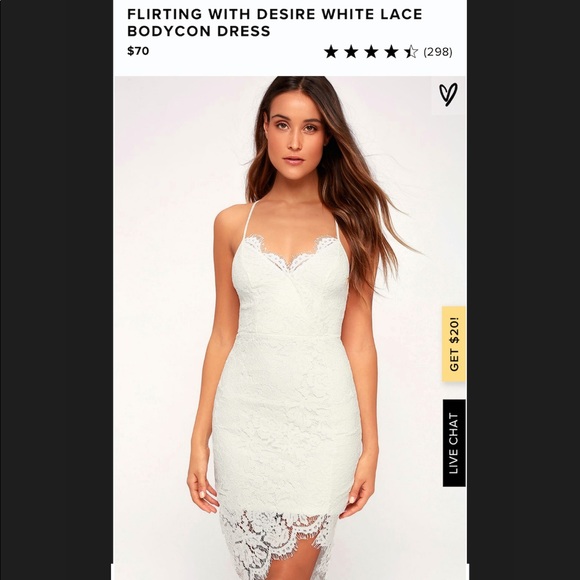 NWT Lulus White Lace Dress - Picture 1 of 4